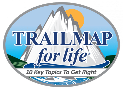 Trailmap For Life Logo Mountain With Sun